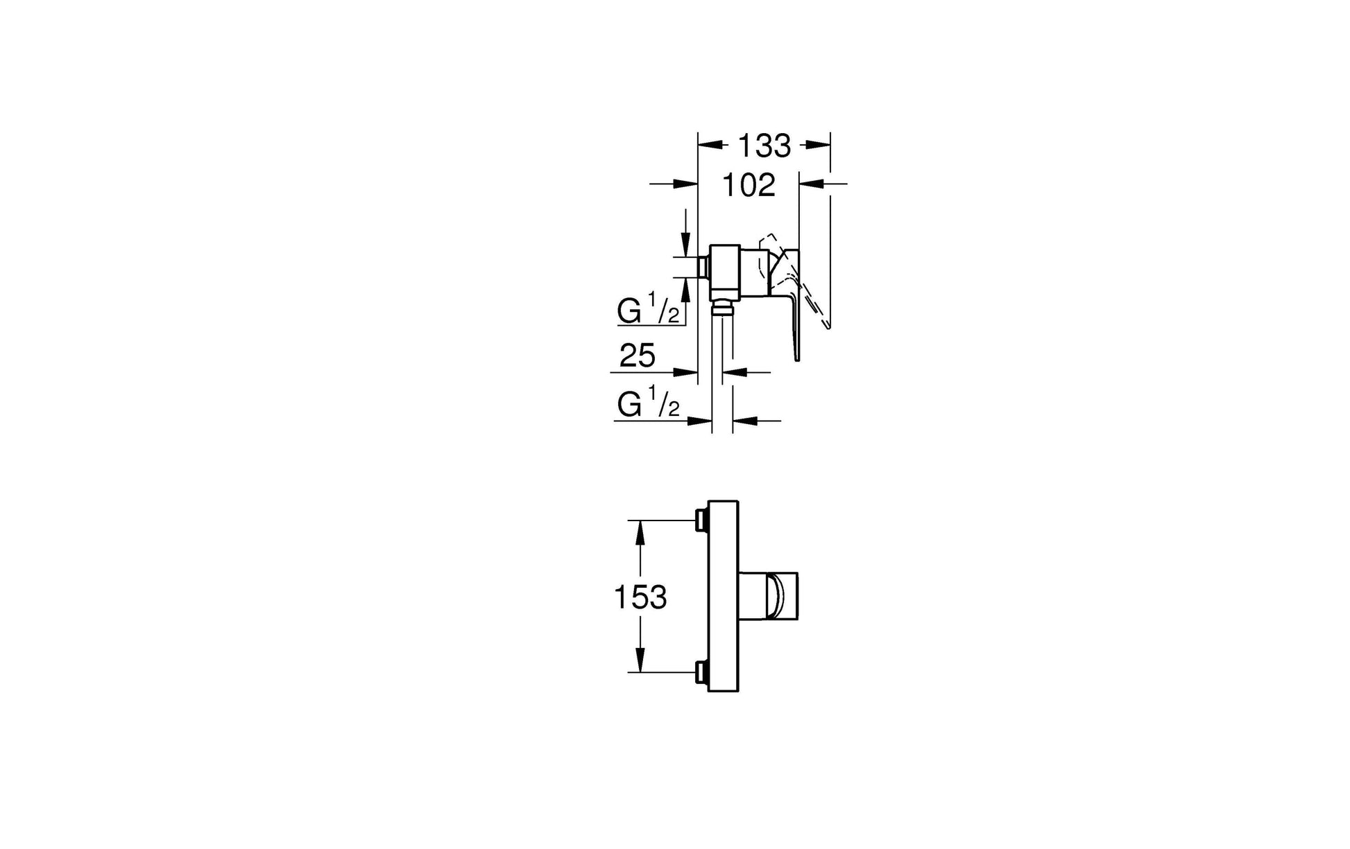GROHE Einhebel-Duschmischer Lineare – Messing, Chrom