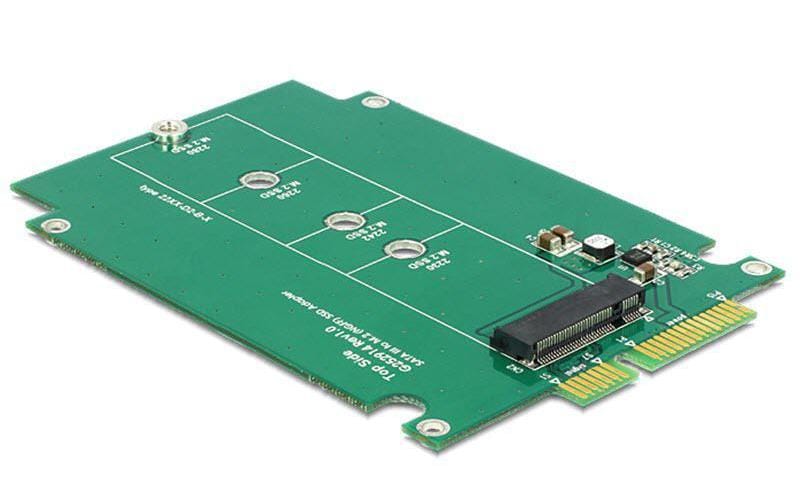DeLOCK 62552 Adapterplatine M.2 zu SATA – 6 Gbit/s, inkl. 2,5" (9 mm) Einbaurahmen, für M.2 SATA SSDs