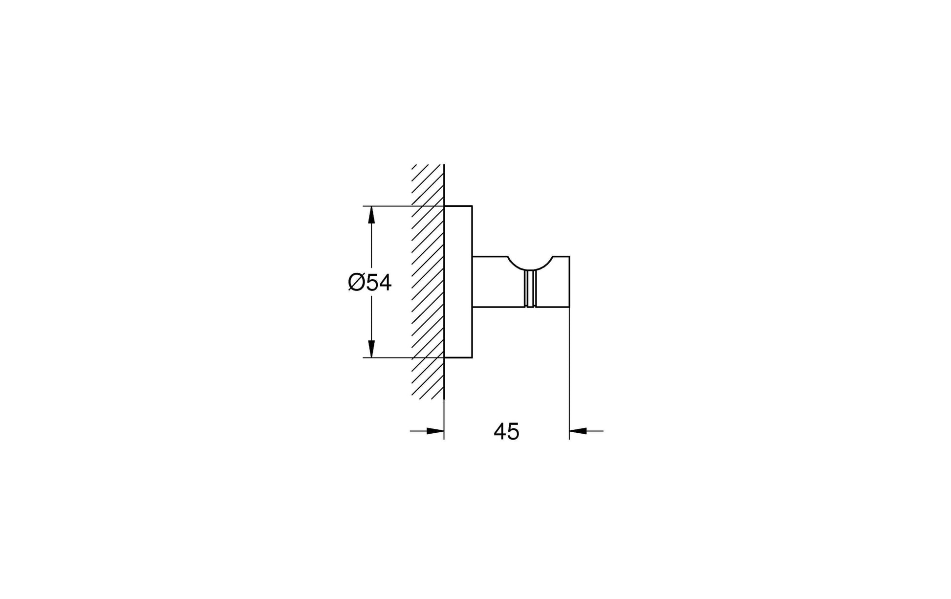 GROHE Haken – Metall, zum Schrauben, Graphit