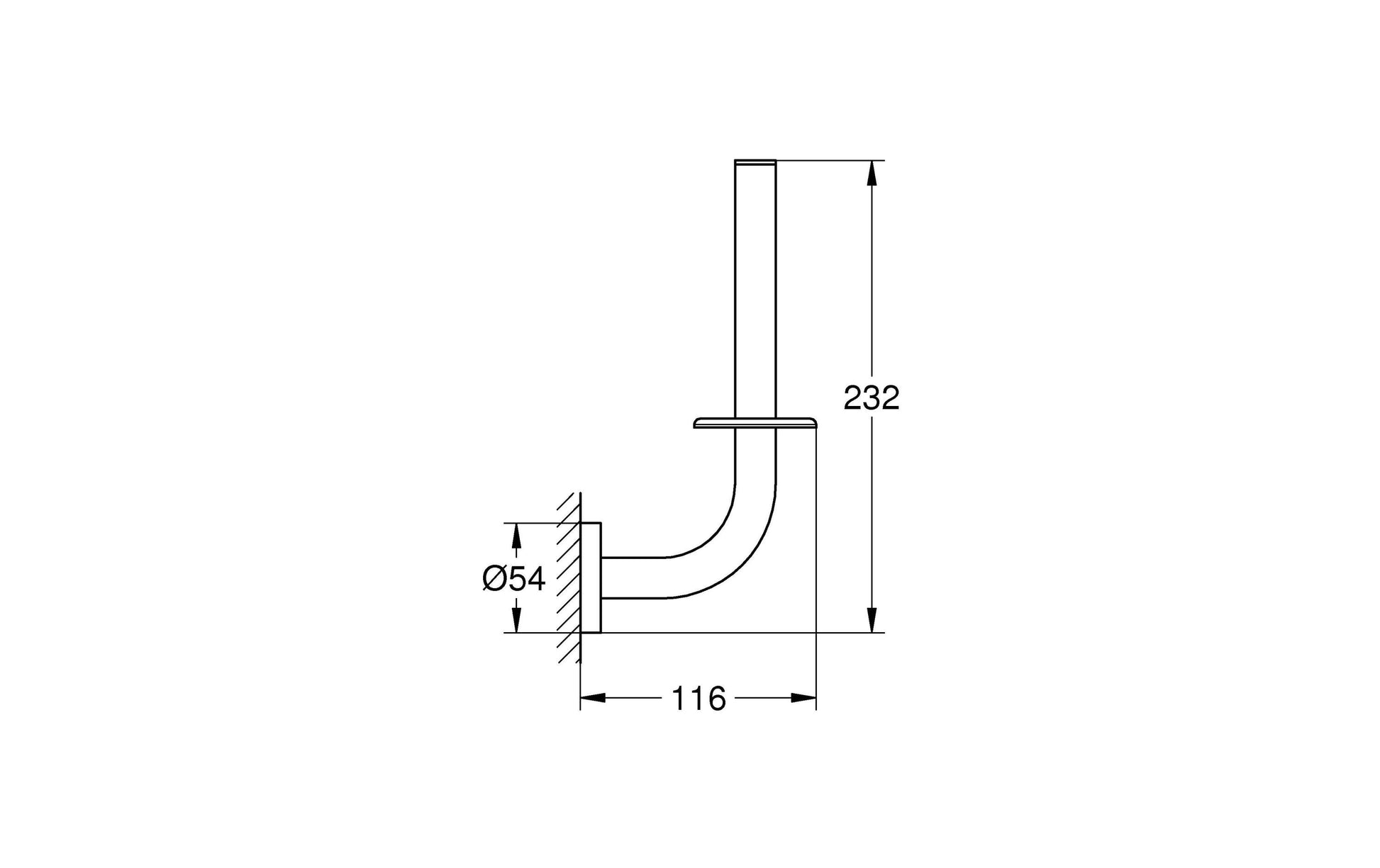 GROHE Essentials – Ersatzrollenhalter – Metall Chrom, wandmontiert, zum Bohren