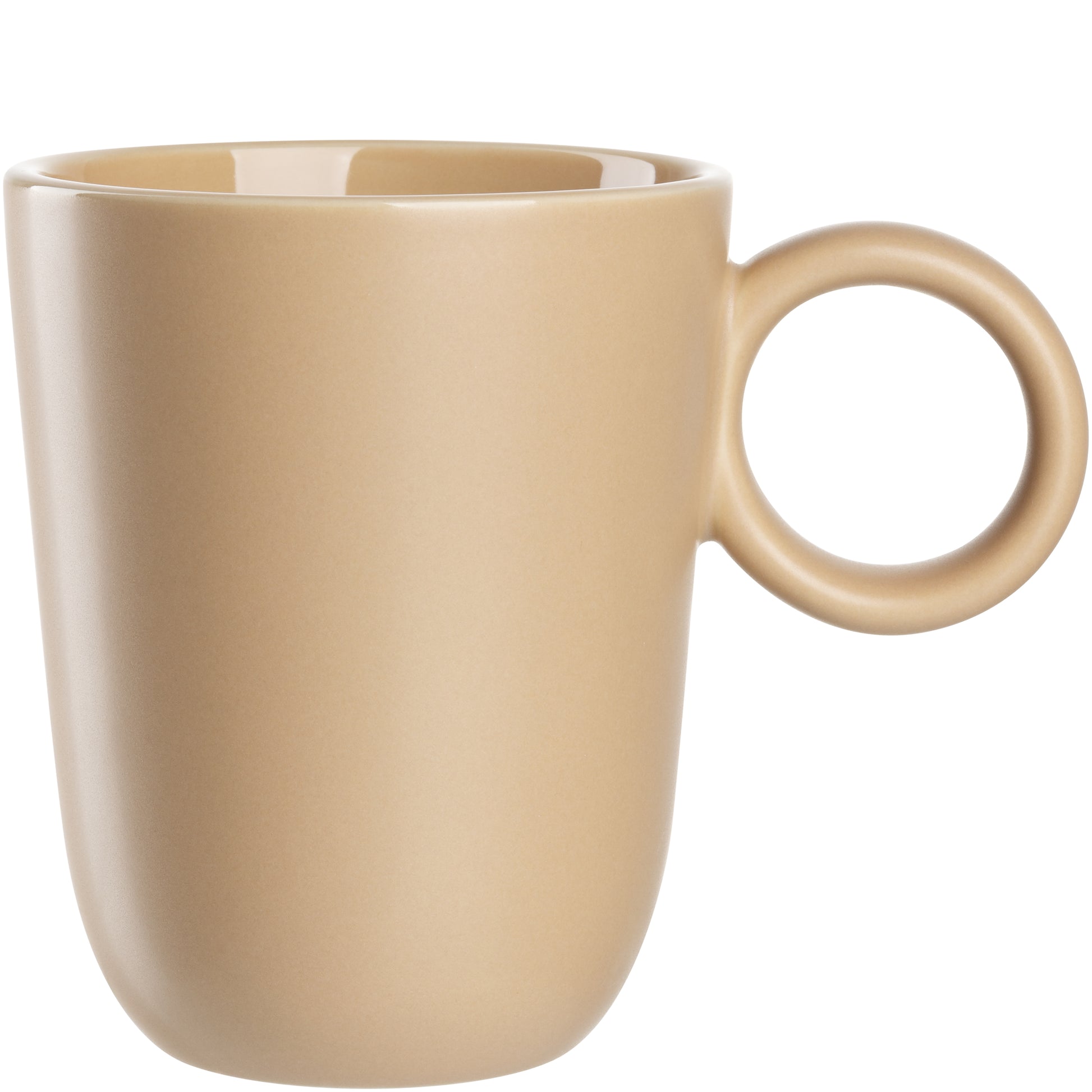 LEONARDO Roma Kaffeetasse – 0,40 l, Keramik, Orange, spülmaschinenfest, 6 Stück