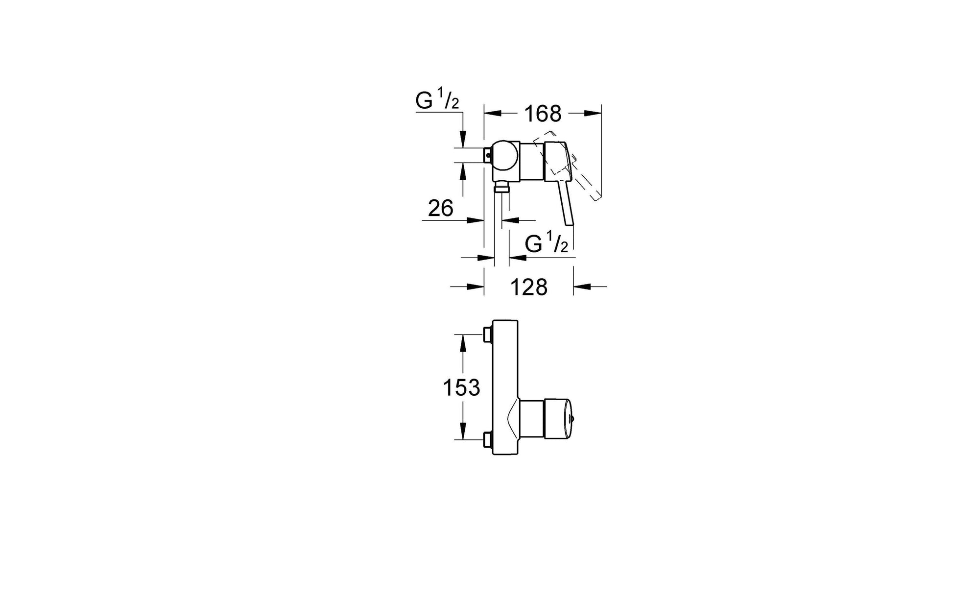 GROHE Concetto Unterputz-Badebatterie – Einhebelmischer, Messing, Chrom