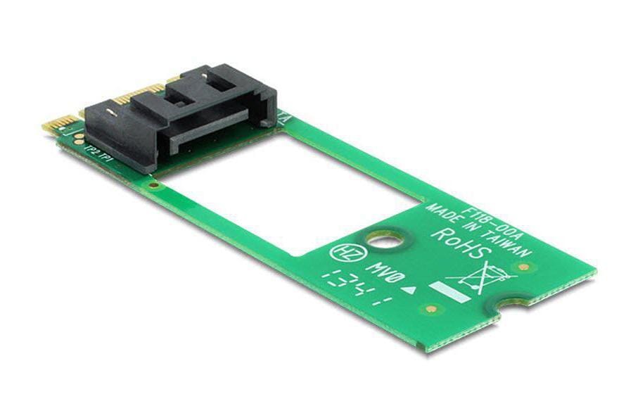 DeLOCK 62517 Adapterplatine M.2 zu SATA – 6 Gbit/s, M.2 Key-B, für 2,5" SATA – Grün