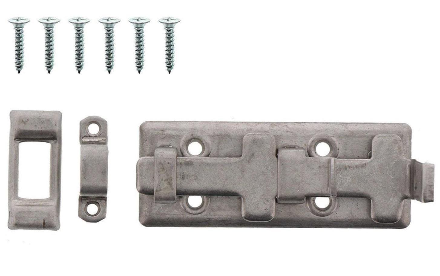 BURG-WÄCHTER R 60 Ni Schlossriegel – Edelstahl, 60×23 mm, Aussen, Silber