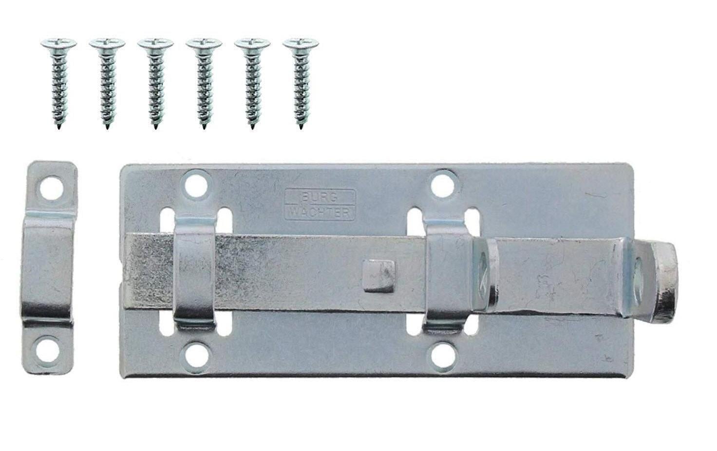 BURG-WÄCHTER Burgwächter SB SR 100 SB Riegel – Galvanisiertes Metall, 42×100 mm, Aussen, Silber