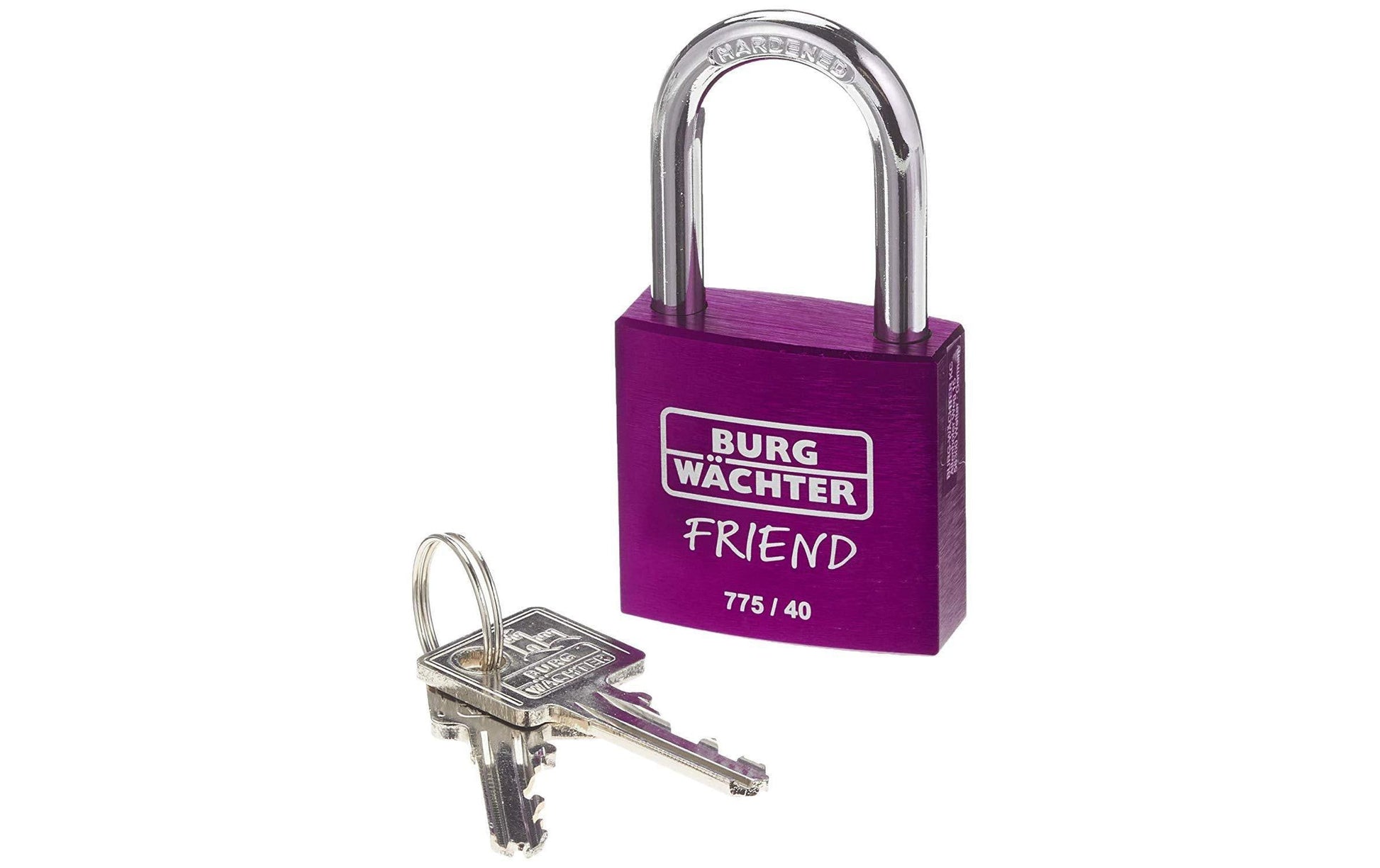 BURG-WÄCHTER 775 40 Friend Mechanisches Vorhängeschloss – Aluminium, Bügel 32,5×20,5 mm