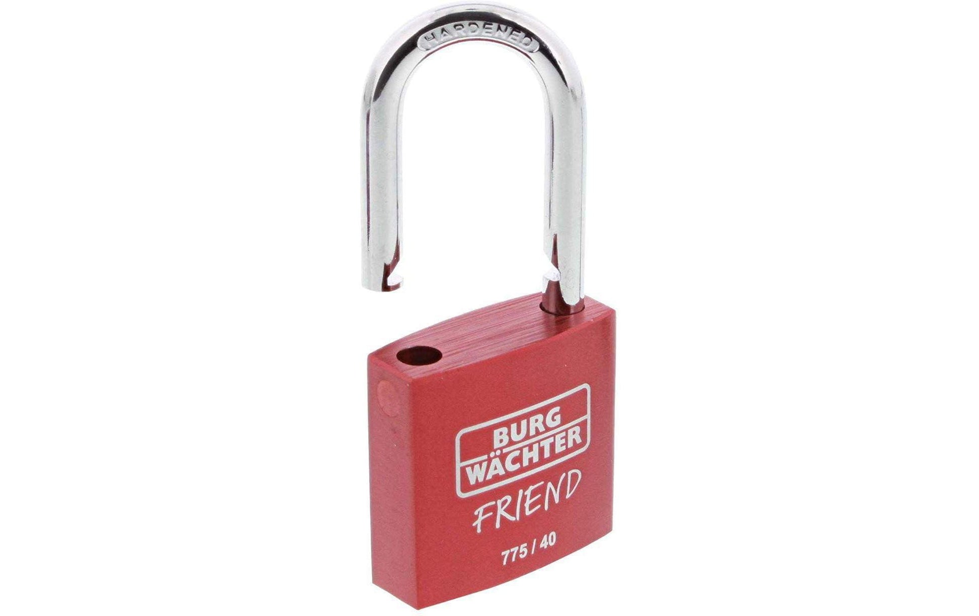 BURG-WÄCHTER 775 40 Friend Vorhängeschloss – Aluminium, Bügel 32,5×20,5 mm, Schäkeldurchmesser 6 mm, Aussen