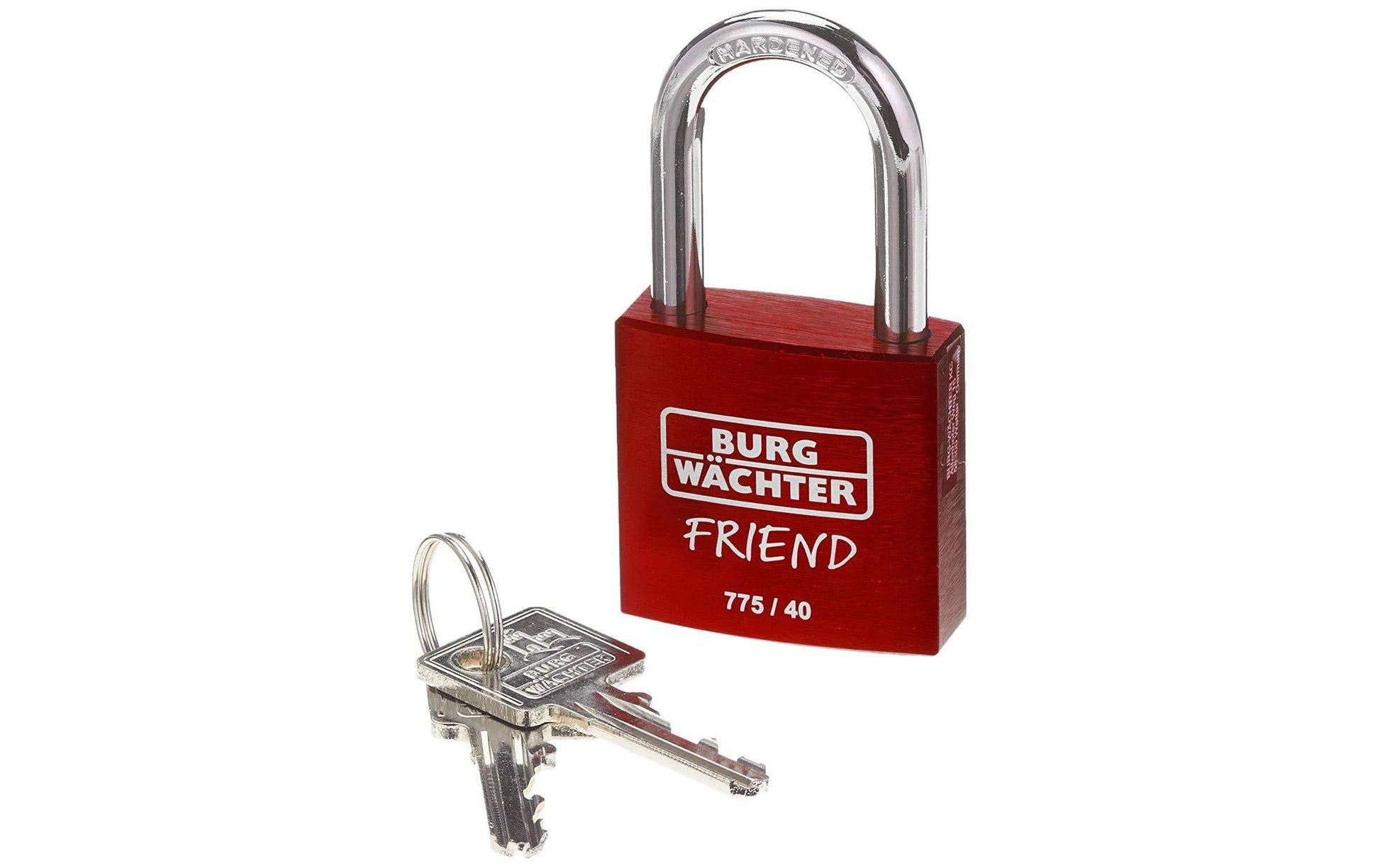 BURG-WÄCHTER 775 40 Friend Vorhängeschloss – Aluminium, Bügel 32,5×20,5 mm, Schäkeldurchmesser 6 mm, Aussen