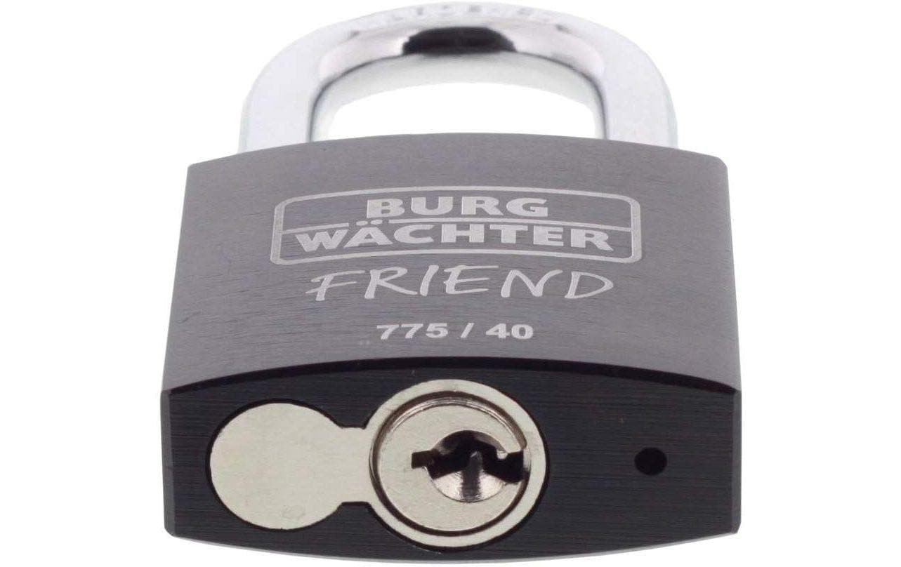 BURG-WÄCHTER Vorhängeschloss 775 40 Friend – 20,5 × 32,5 mm, schwarz