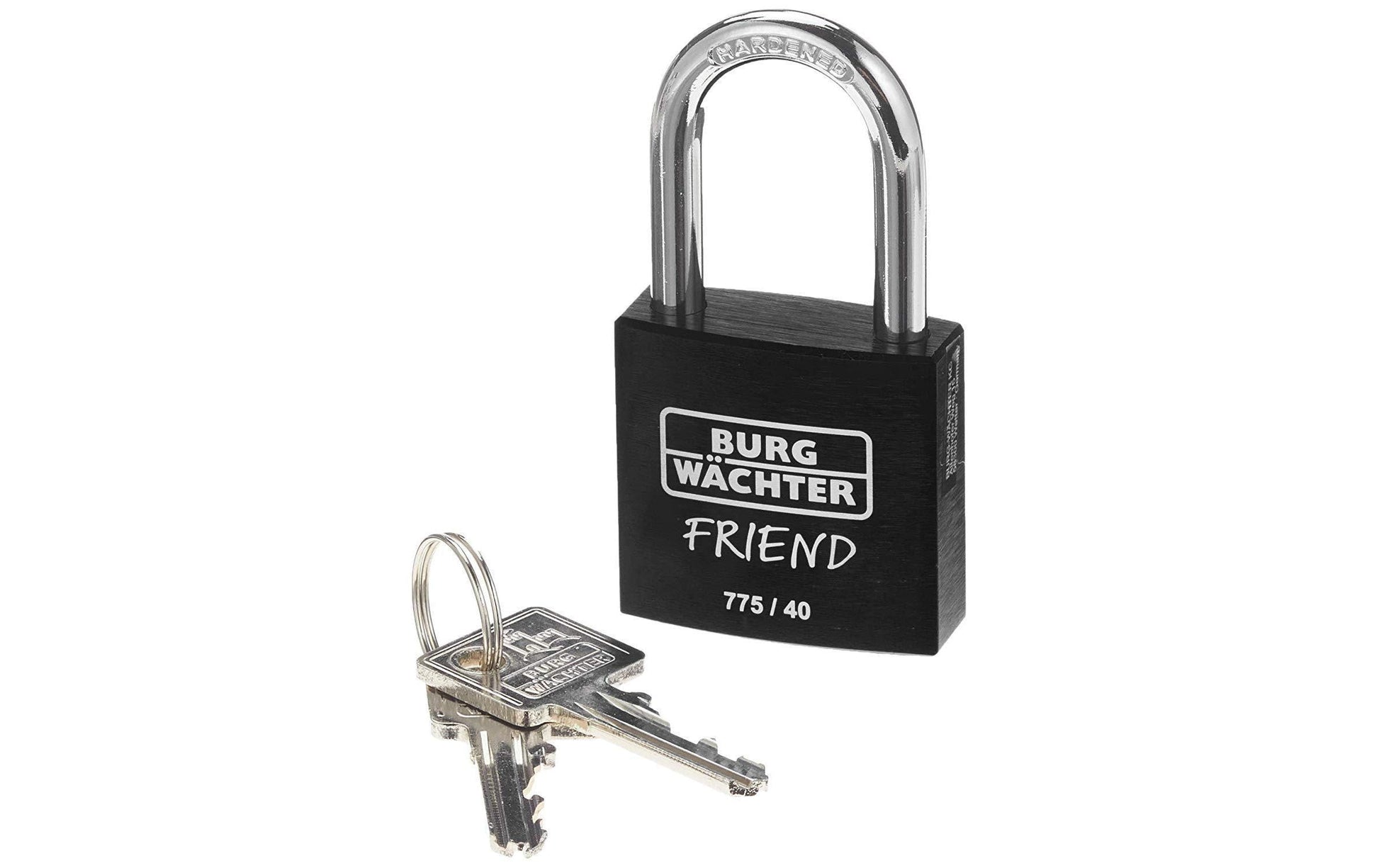 BURG-WÄCHTER Vorhängeschloss 775 40 Friend – 20,5 × 32,5 mm, schwarz