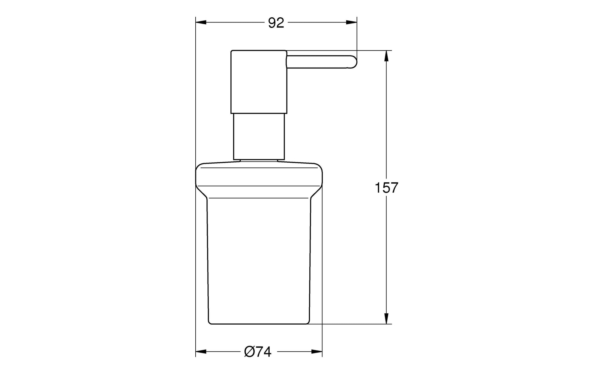 Grohe Essentials Seifenspender – Glas, chrom, 160 ml
