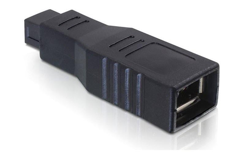 DeLOCK 65154 Adapter IEEE 1394B zu IEEE 1394A – 800 Mbit/s, FireWire 9-Pin zu 6-Pin, Schwarz
