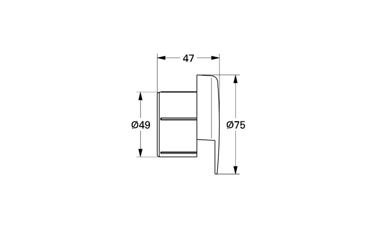 GROHE Abdeckrosette – Ø7,5 cm, Messing, Chrom