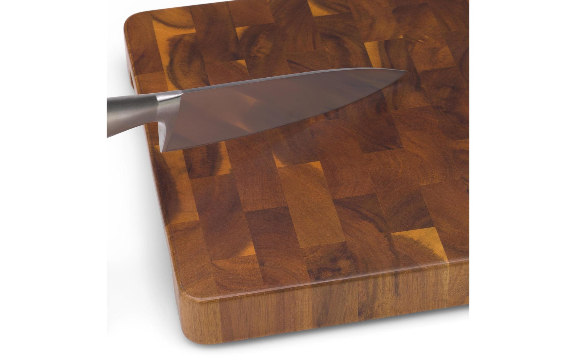 WMF Schneidebrett 40 × 34 × 4 cm, Holz (Akazie), gummierte Füsse, braun