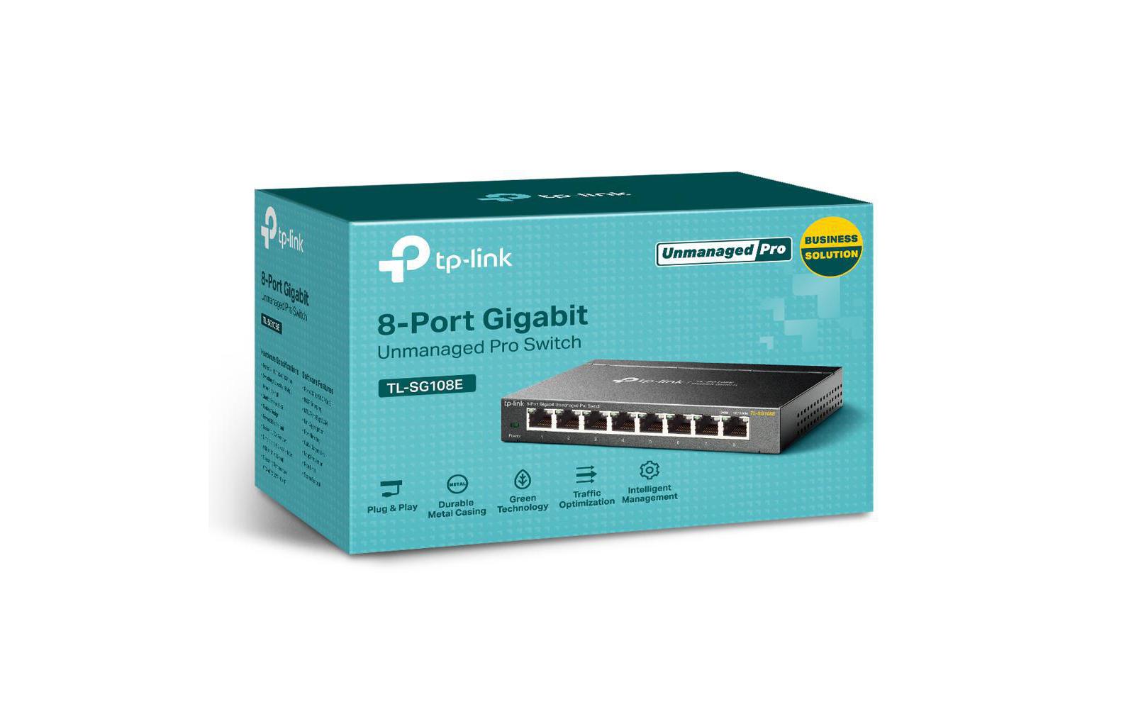TP-Link TL-SG108E – Managed Switch – 8×GbE, L2