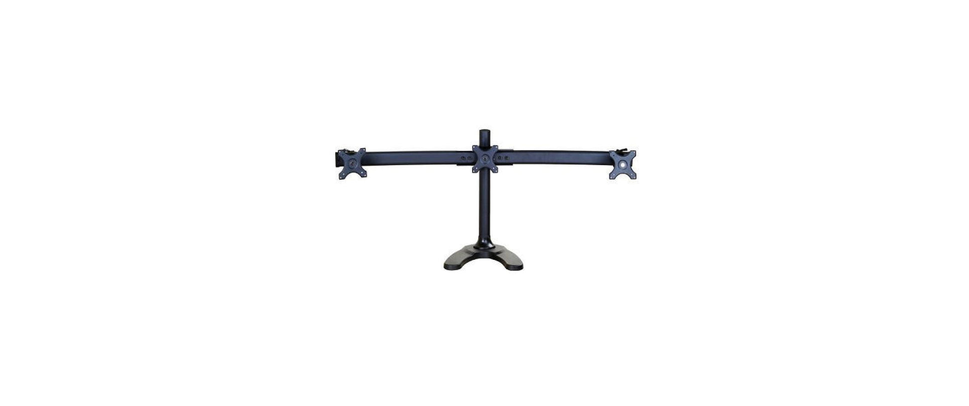 Neomounts Tischhalterung, 3 Monitore, Tischdurchführung, bis 27", VESA 75 × 75/100 × 100 mm, 8 kg