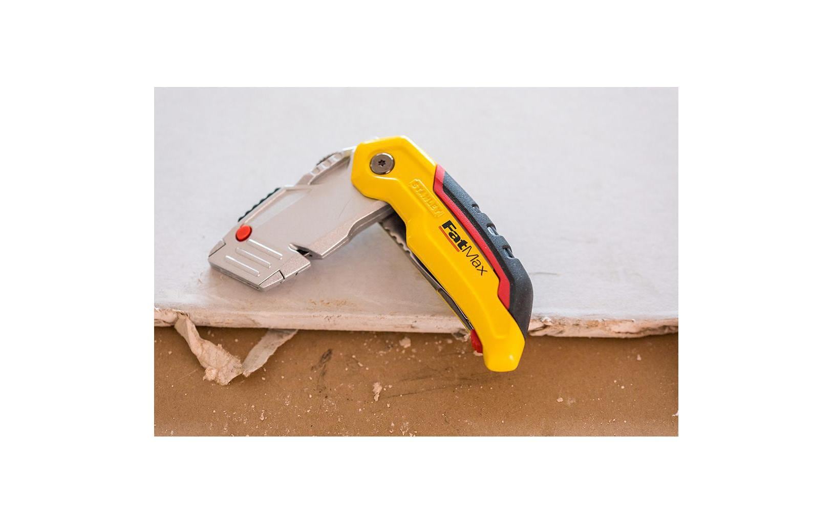 Stanley FatMax – Trapezmesser 19 mm, einziehbar, Alu-Druckguss, gelb