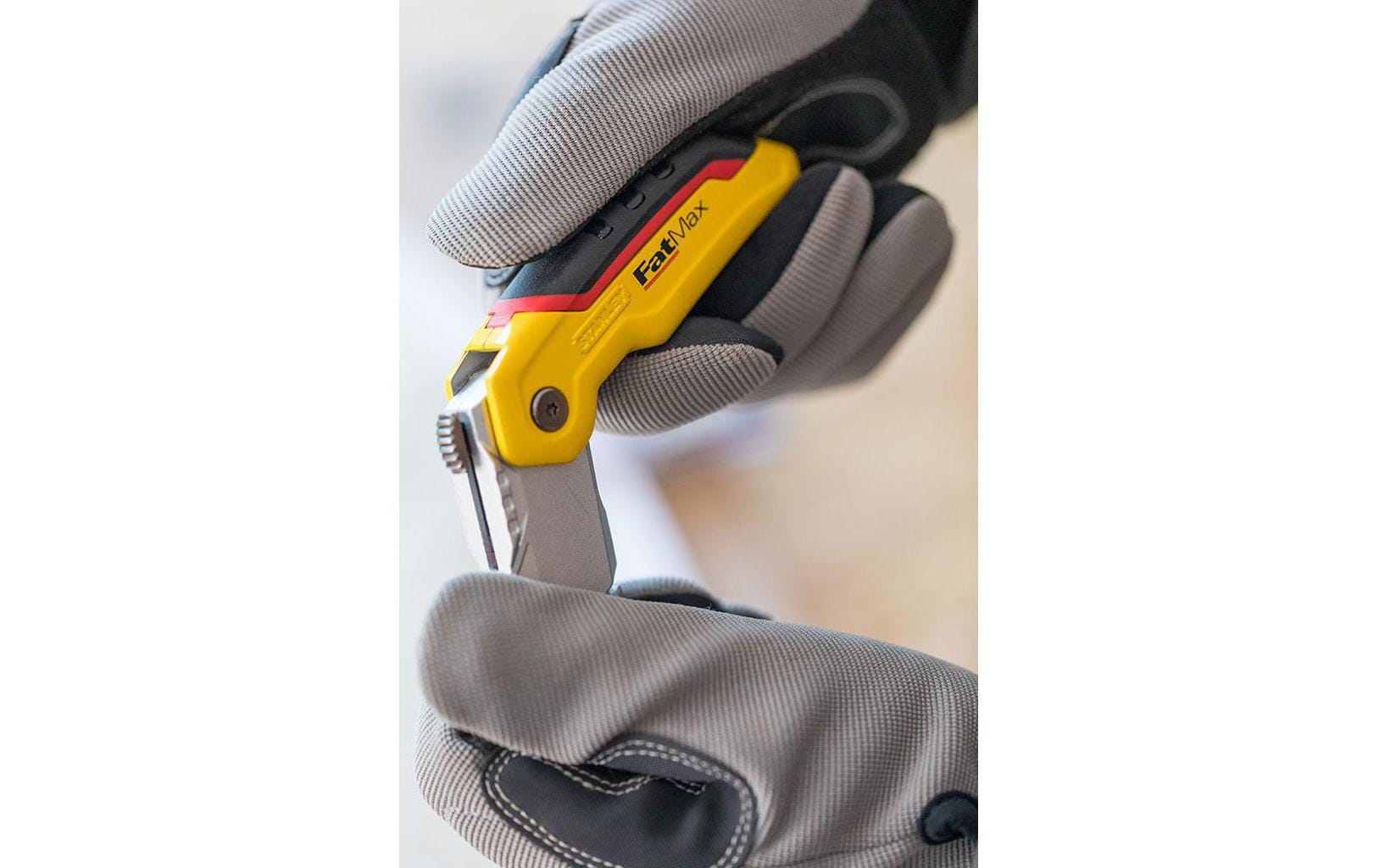 Stanley FatMax – Trapezmesser 19 mm, einziehbar, Alu-Druckguss, gelb