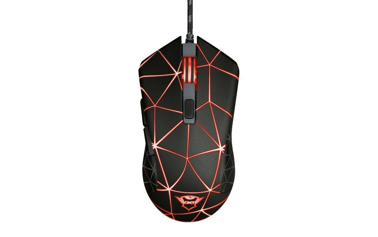Trust GXT 133 Locx – Gaming-Maus – Kabelgebunden (USB-A), 4000 DPI, RGB-Beleuchtung, Rechts, Schwarz