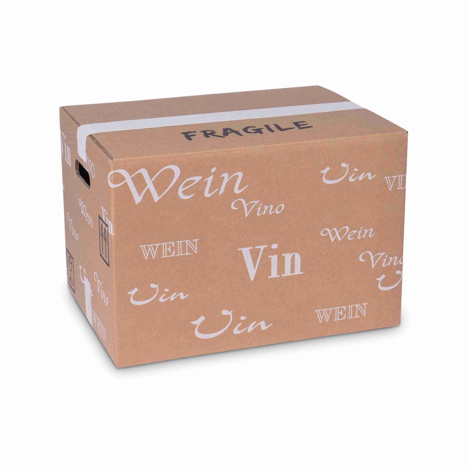 Model Trans-Scripto Sammelpackung – für 20 × 0,75 l, max. 275 mm & Ø75 mm, 413 × 299 × 275 mm, braun – 1 Stk., ab 200 Stk.