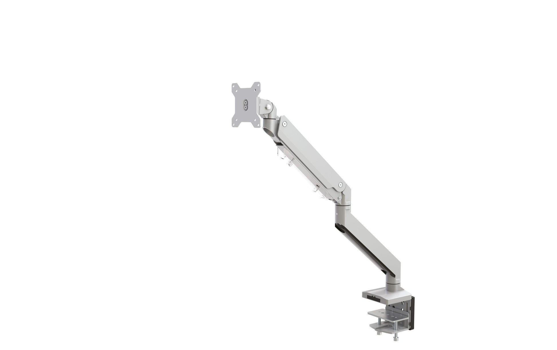 Neomounts NM-D775SILVER – Tischhalterung, Tischklemme, bis 32", VESA 100 × 75 mm, 16 kg, neigbar, Gasfeder-Dämpfung