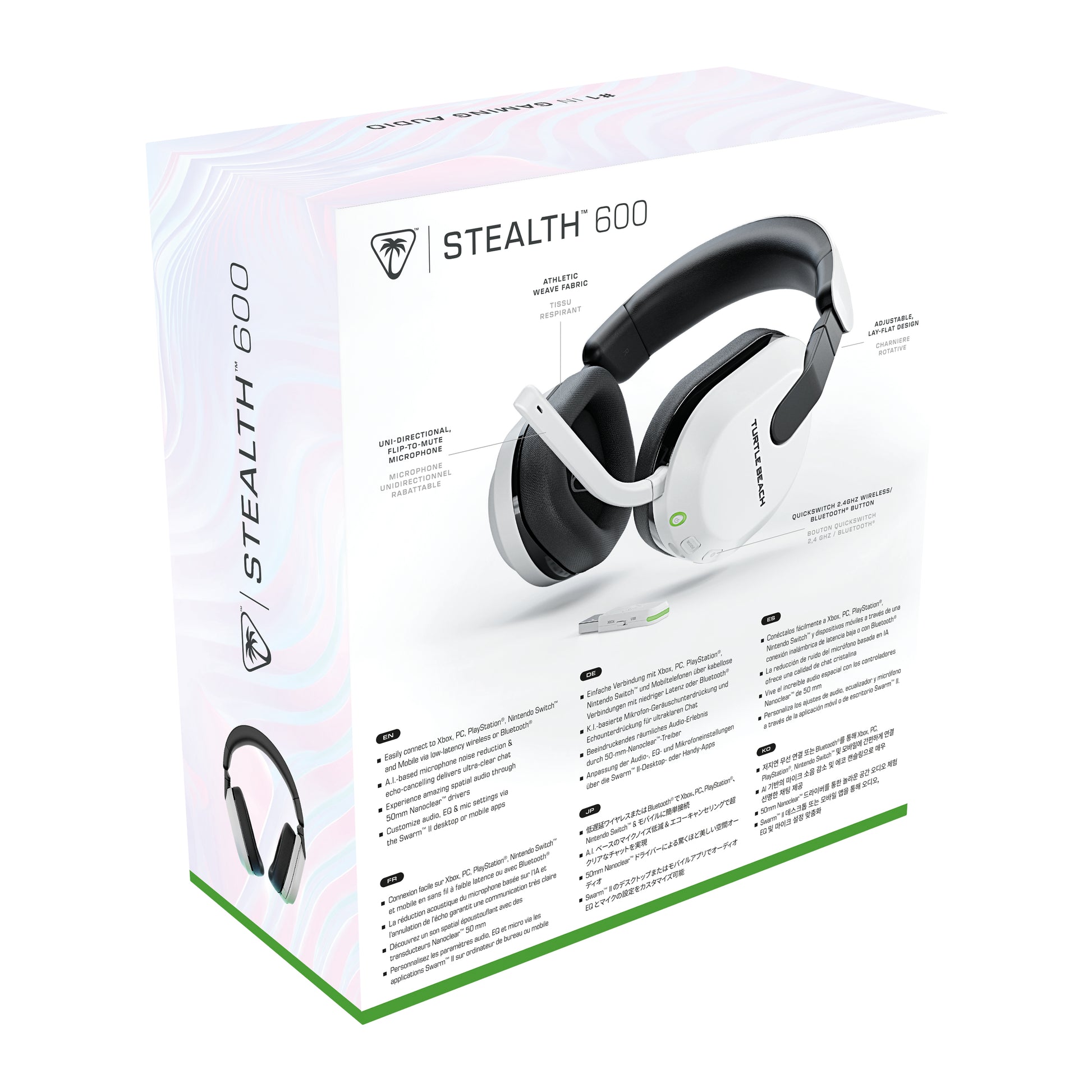 Turtle Beach Stealth 600 Gen 3 – Over-Ear Gaming-Headset – 2,4 GHz + Bluetooth 5.2 – Weiss – bis 80 h