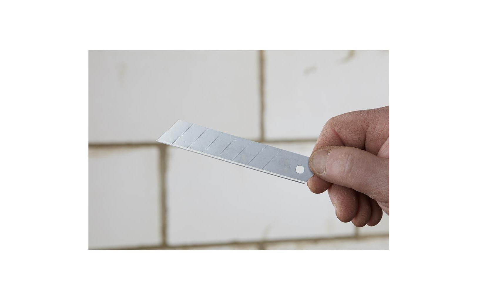 Stanley 18 mm Abbrechklingen – 5 Stk – mit Spender – für Cutter Interlock, Cutter 18 mm Autolock und andere