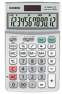 Casio Tischrechner JF-120ECO – 12-stellig – Solar/Batterie