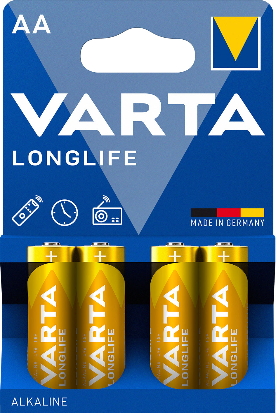 Varta AA Batterien, Alkaline, 1,5 V – 4 Stk.