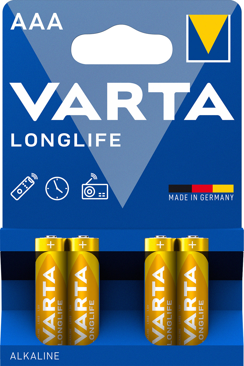 Varta AAA Batterien, Alkaline, 1,5 V – 4 Stk.