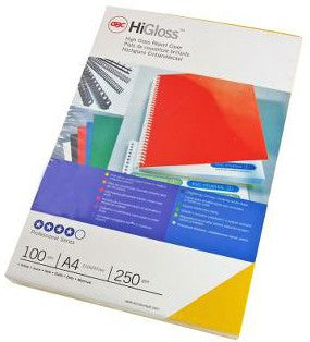GBC Umschlagdeckel HiGloss – 210×297 mm, rot, Karton – 100 Stk.