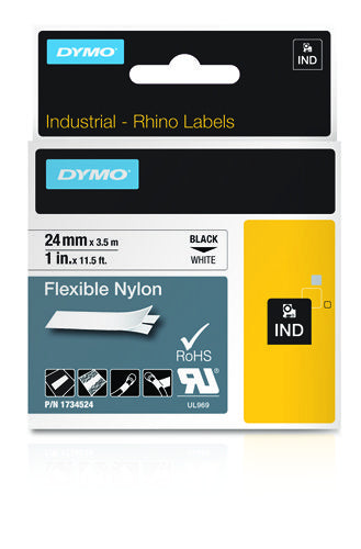 DYMO Schriftband – 24 mm, weiss, Rhino