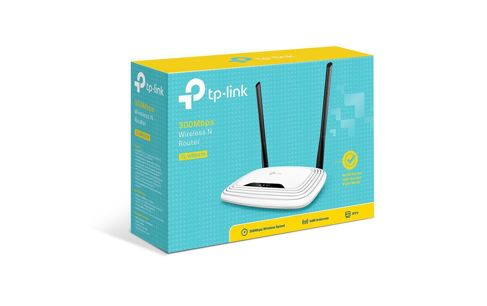 TP-Link – Wi-Fi 4 Router, 2,4 GHz, 300 Mbit/s, 4× Fast Ethernet, Weiss