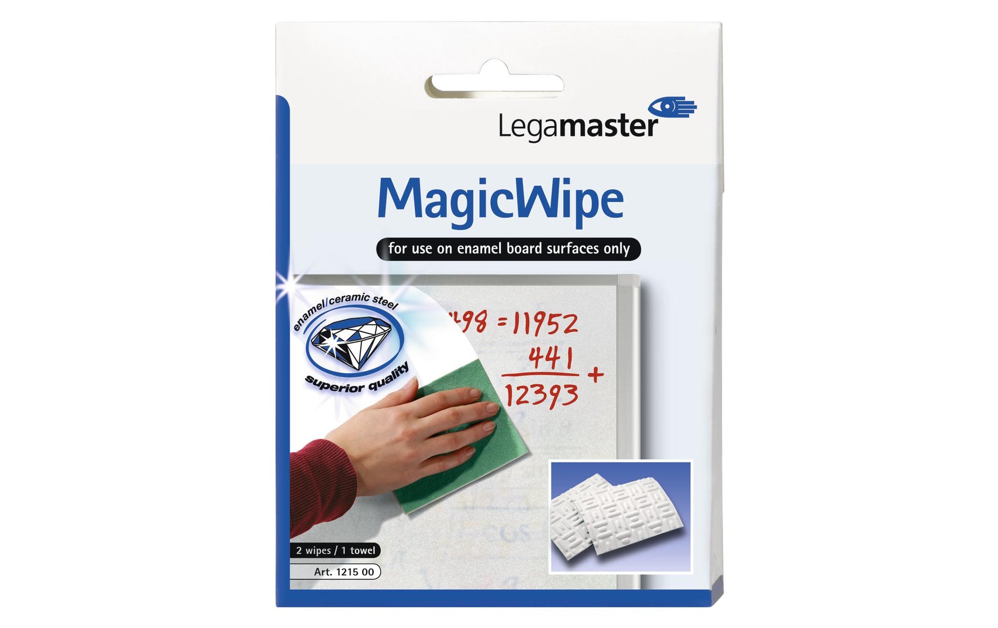 Legamaster Reinigungstücher – für Weisswandtafeln, weiss, 12,5 × 9,5 cm, 3 Stk.