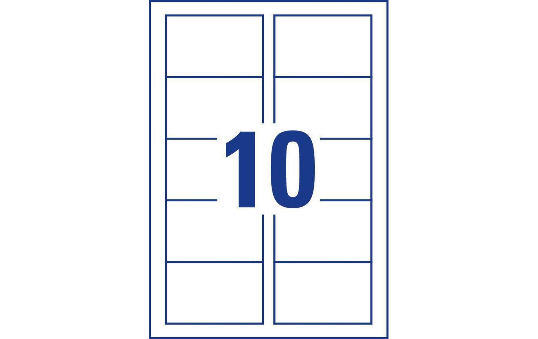 AVERY Zweckform Visitenkarten – 85 × 54 mm, matt, 185 g/m², für Inkjet/Laser, 100 Karten