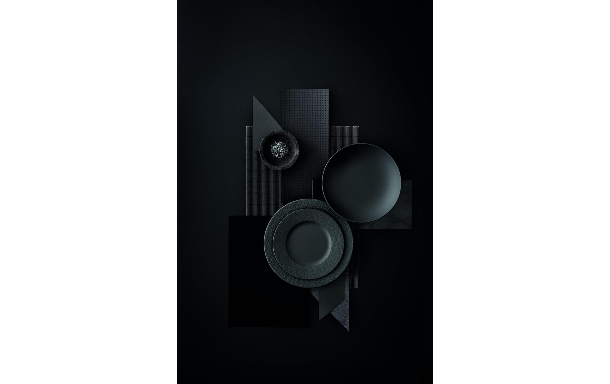 Villeroy & Boch Suppenteller – Ø 23,5 cm, Porzellan, Schwarz, spülmaschinengeeignet, 6 Stück