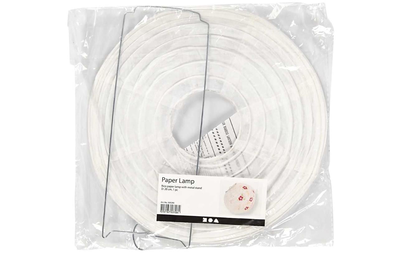 Creativ Company Papierlampion – Ø 20 cm – Papier, weiss