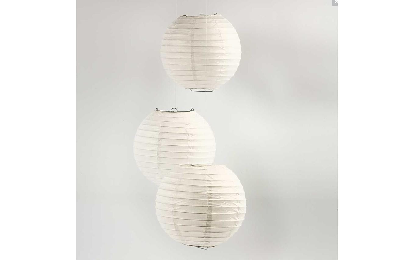 Creativ Company Papierlampion – Ø 20 cm – Papier, weiss
