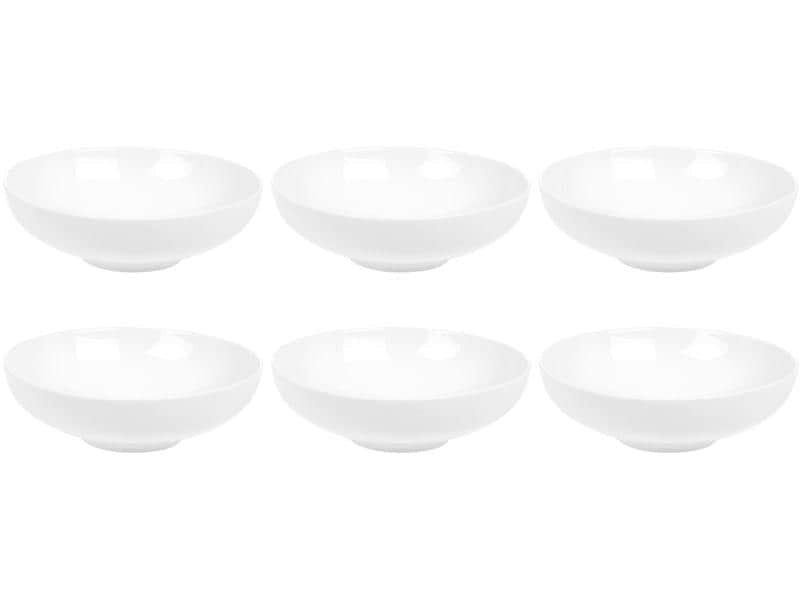 Furber. Furber Suppenschüsseln – 6er Set, 800 ml, Ø 20,5 cm, H 6,3 cm, Knochenporzellan