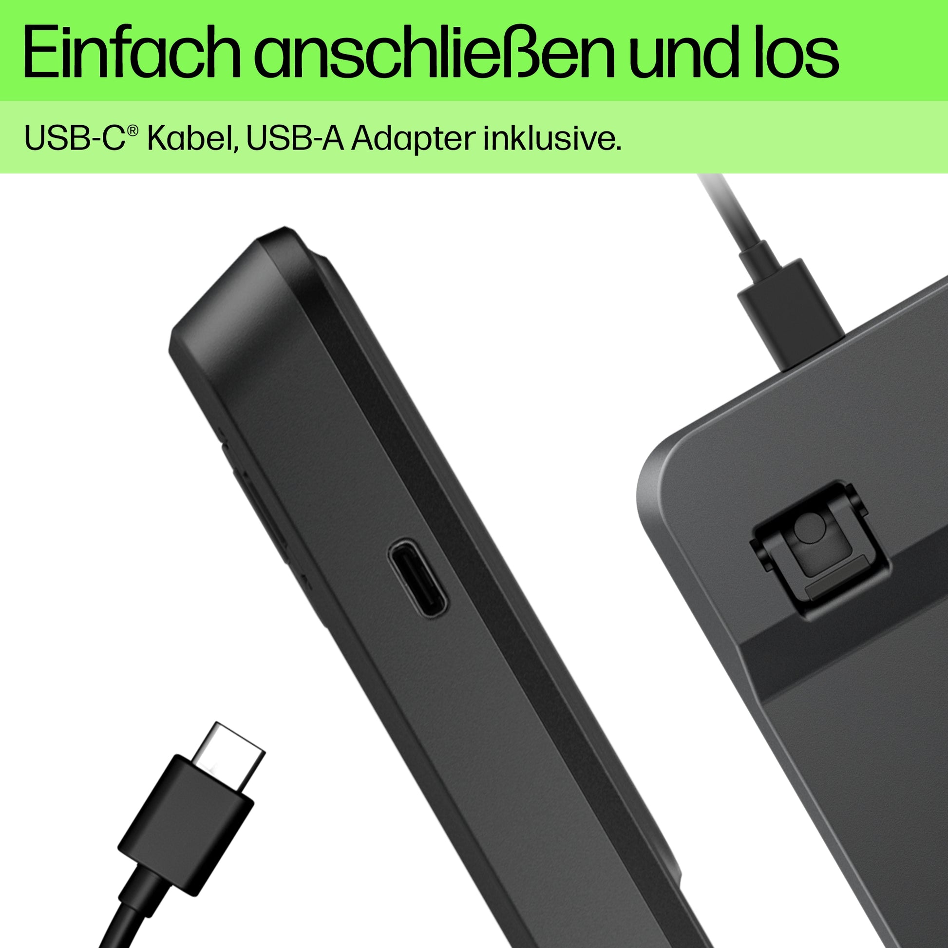 HP 405 – Tastatur – Membran – kabelgebunden, USB-C – QWERTY (US-INT) – beleuchtet – schwarz