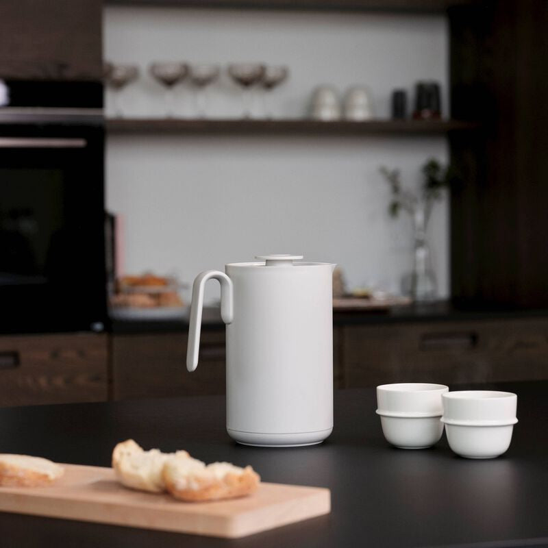 Zone Denmark Thermoskanne Jug Singles – 1 l, Ø 13,2 cm, Kunststoff (PP)/Glas, Knopfdruckverschluss