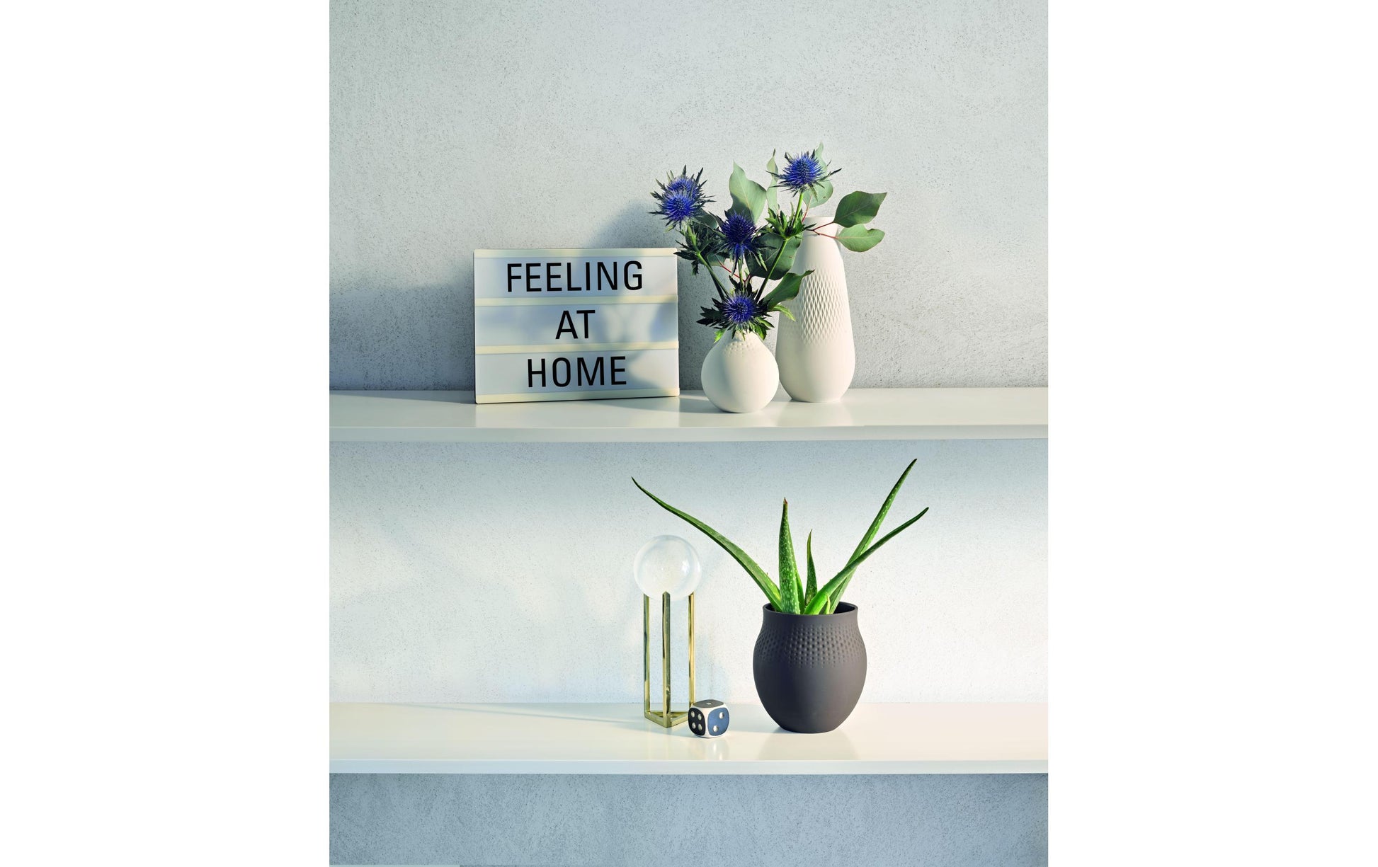 Villeroy & Boch Vase – Ø 16,5 × 17,5 cm – Porzellan, schwarz