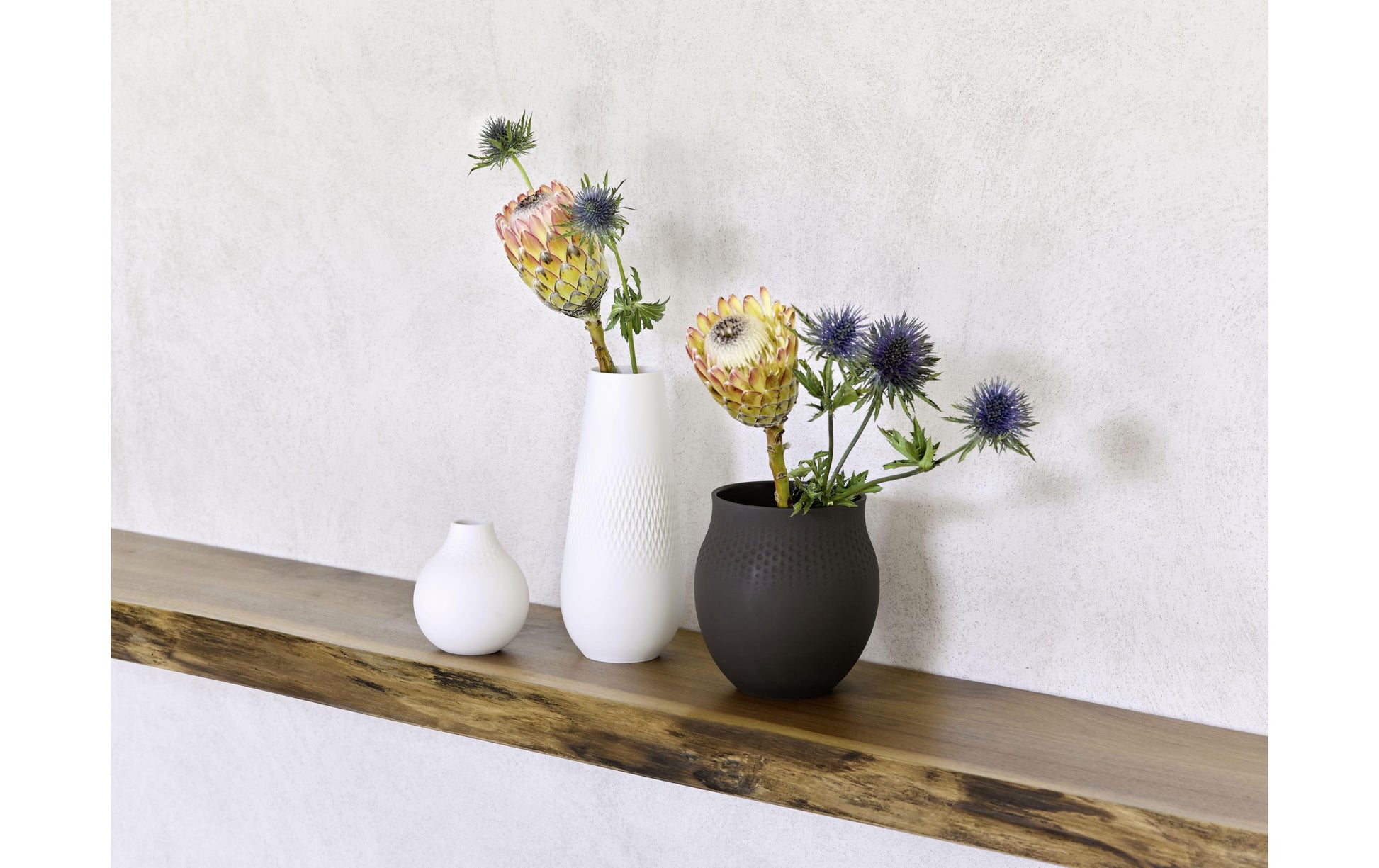 Villeroy & Boch Vase – Ø 16,5 × 17,5 cm – Porzellan, schwarz
