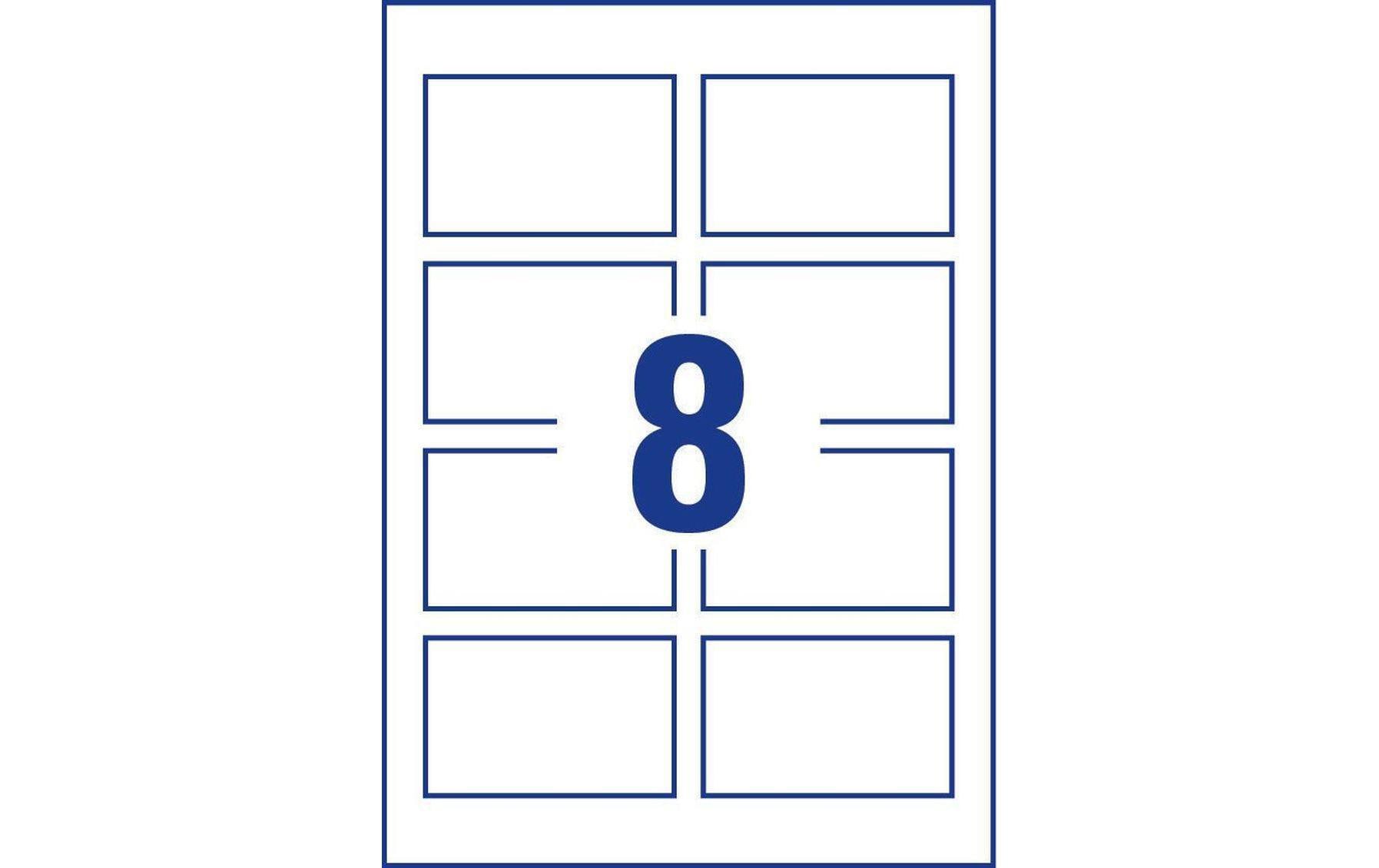 Avery Visitenkarten, 85 × 54 mm – A4, 8 pro Blatt – 200 Karten – FSC-zertifiziert, beidseitig bedruckbar