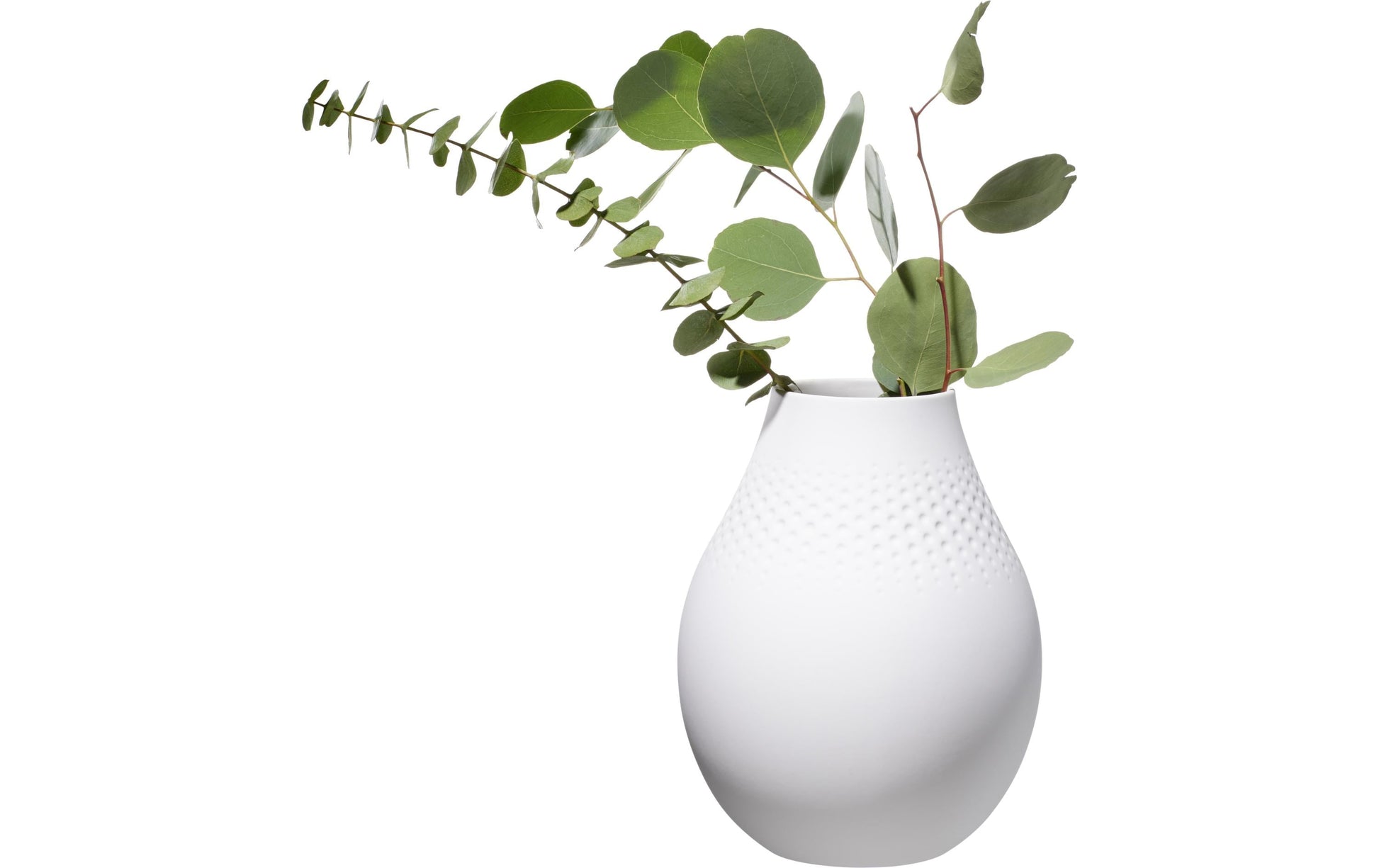 Villeroy & Boch Vase – Ø 16 × 20 cm – Porzellan, weiss
