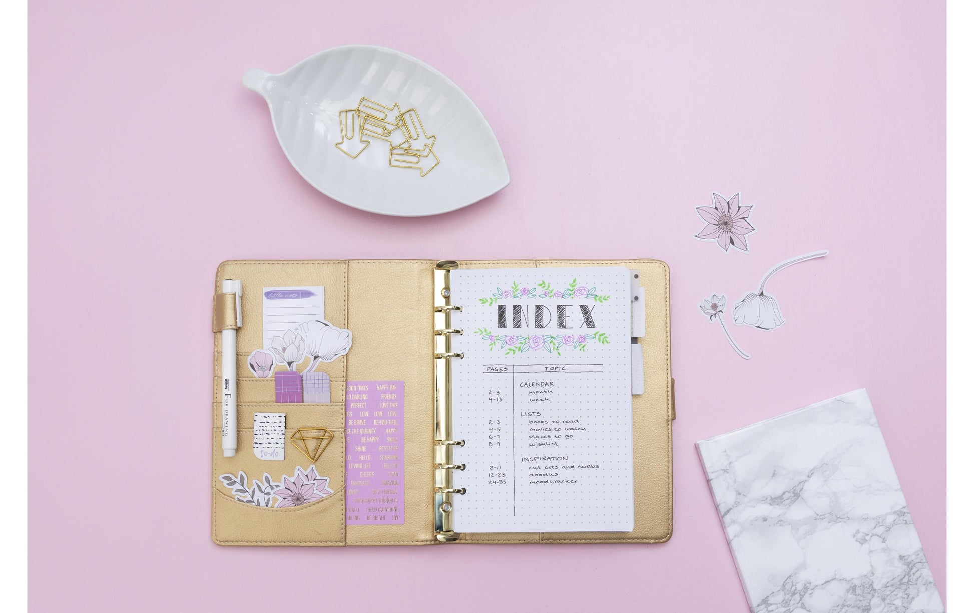 Creativ Company Kalenderseite – 14,2 × 21 cm, weiss, liniert, 120 g/m² – 7 Blatt, Art. 192654