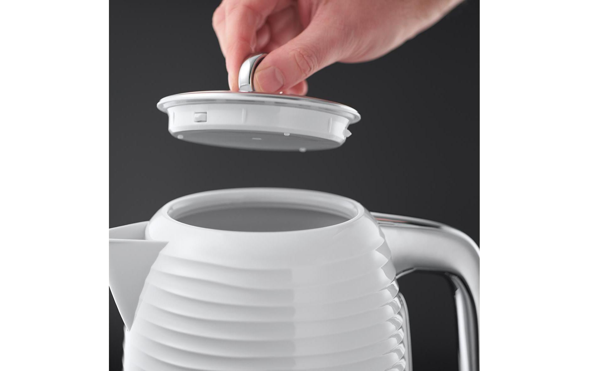 Russell Hobbs Inspire Wasserkocher – 1,7 l, Kunststoff, Weiss, 24360-70