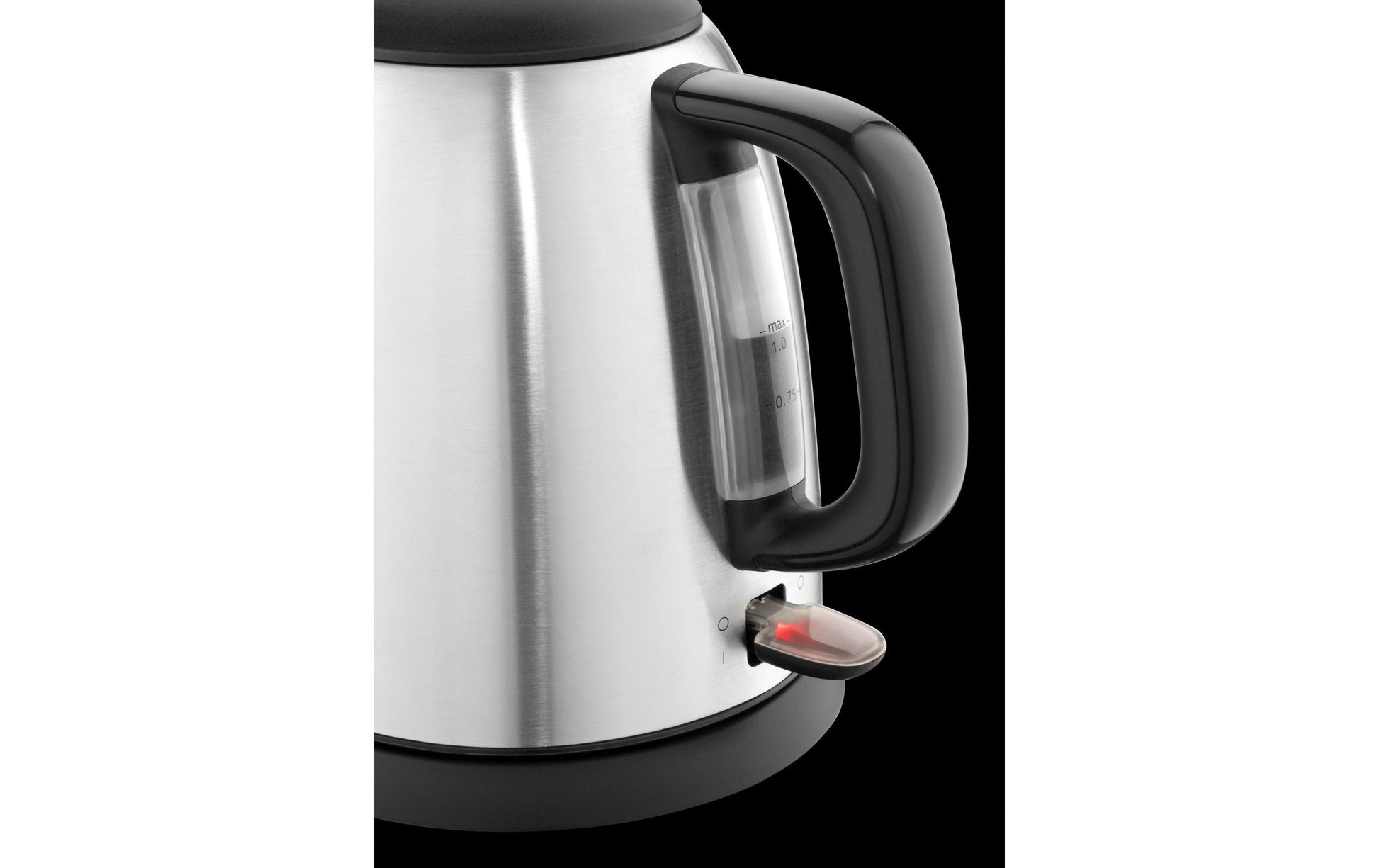 Russell Hobbs Wasserkocher – 1 l, Edelstahl, Schwarz, 24991-70