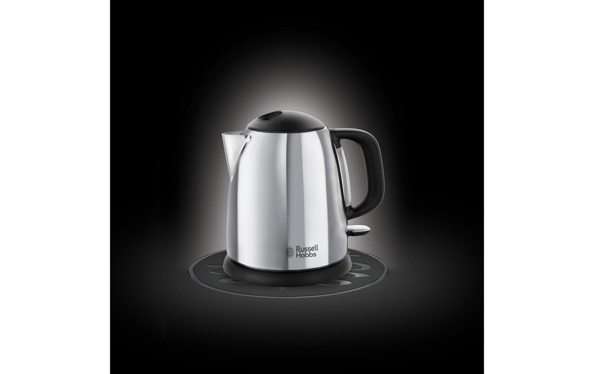 Russell Hobbs Wasserkocher – 1 l, Edelstahl, Schwarz, 24991-70