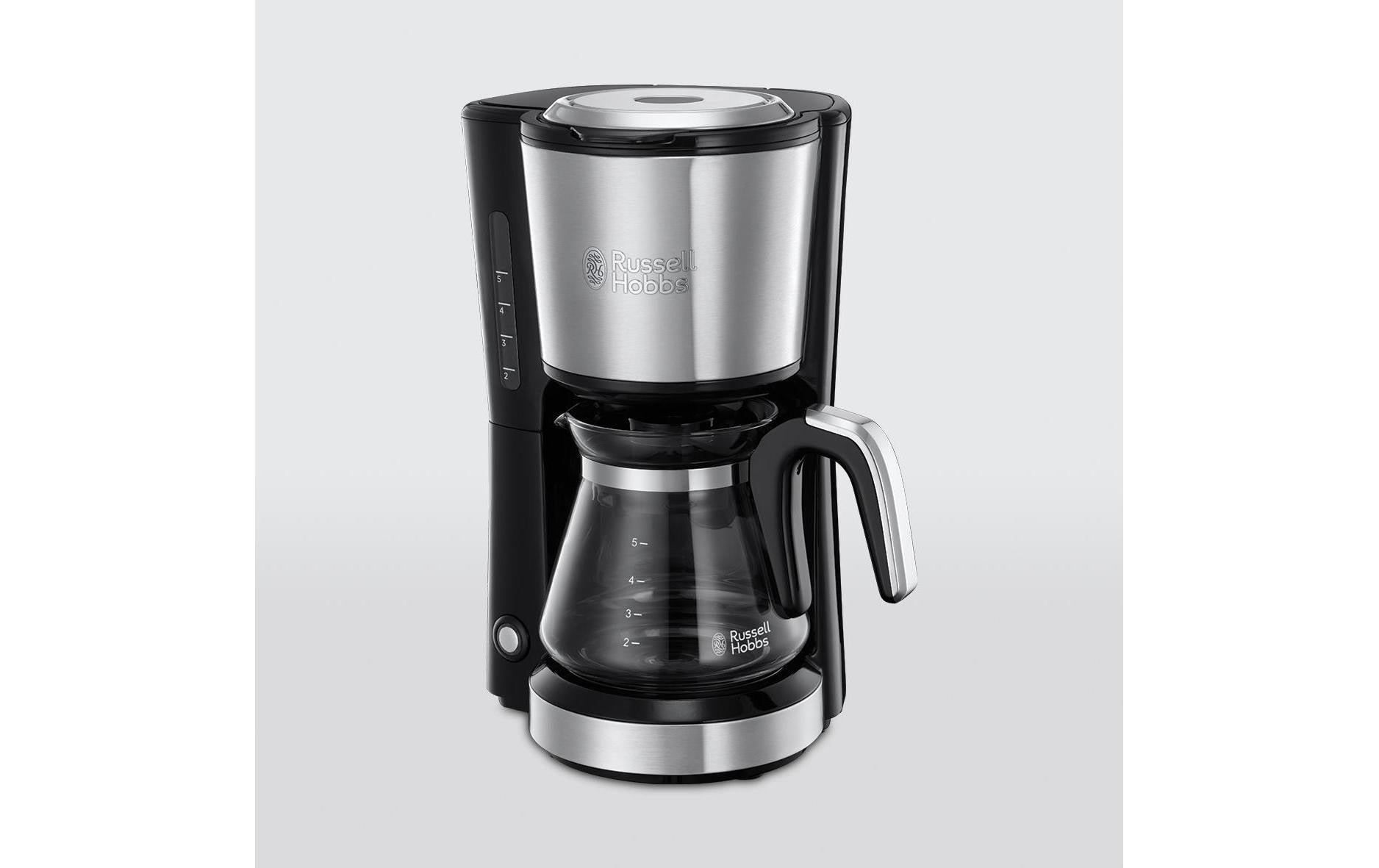 Russell Hobbs 24210-56 Filterkaffeemaschine – 5 Tassen, 0,6 l, Permanentfilter, schwarz/Edelstahl